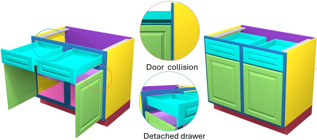 3D furniture before functionalization